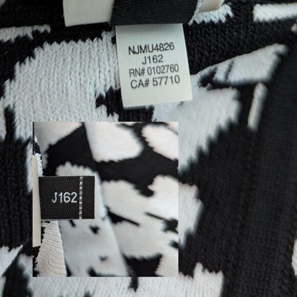 Kate Spade Black & White Knit Fit-and-Flare Dress Dense Stretch Knit - Picture 5 of 12